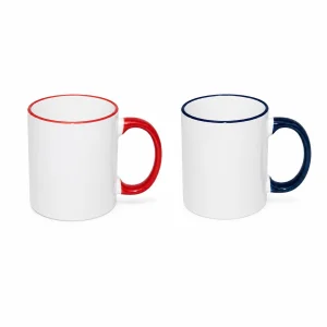 Galería Taza Blanca Asa + Deliano Color 11oz.