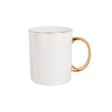 Taza 11 Oz Delineado Asa Dorada