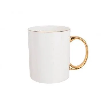 Taza 11 Oz Delineado Asa Dorada