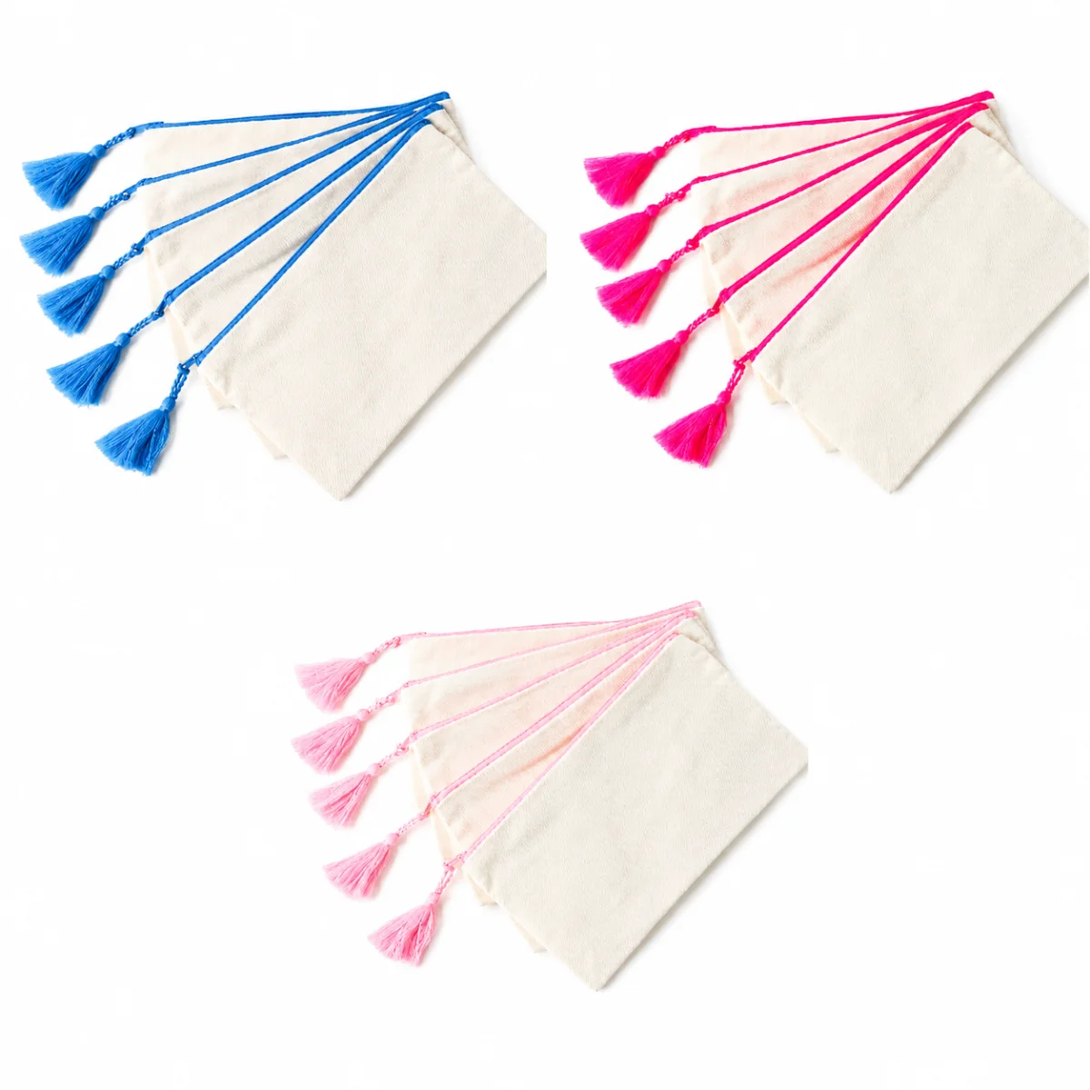 Cosmetiquera con Zipper y Borla