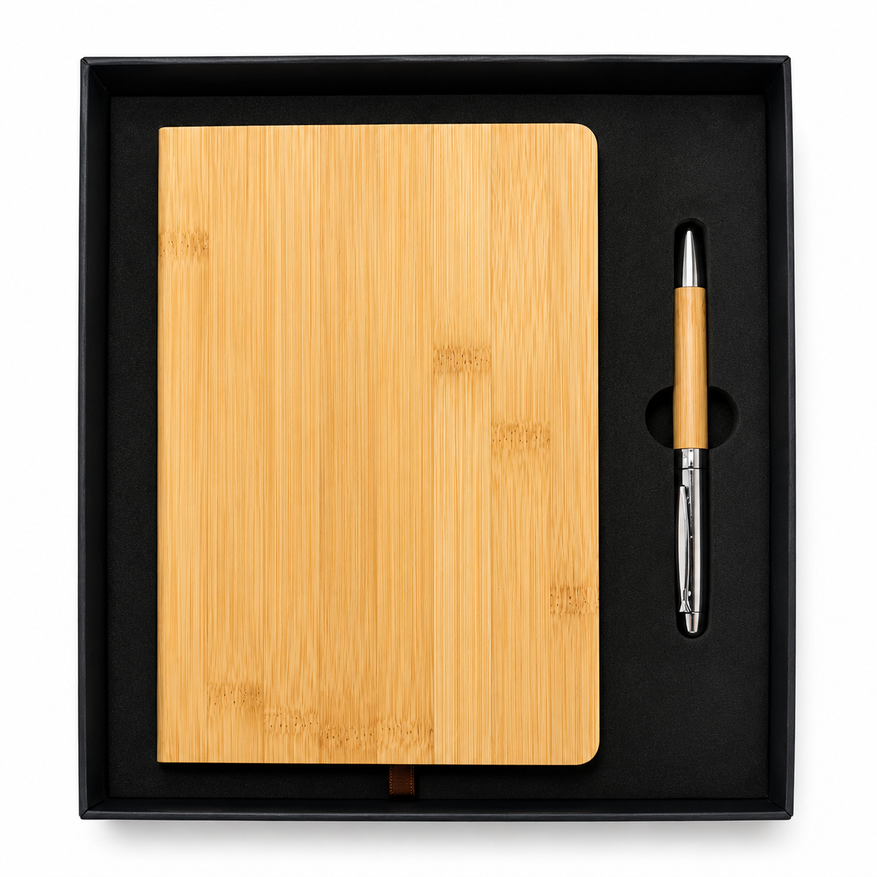 Set de Libreta + Lapicero Estilo Madera