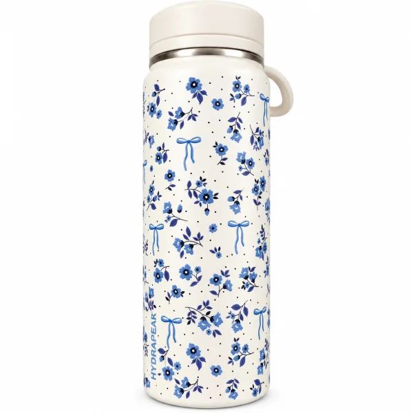 Termo Crema Lazo/Flores 18 Oz