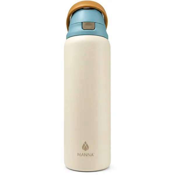 Termo Crema/Azul 30 Oz
