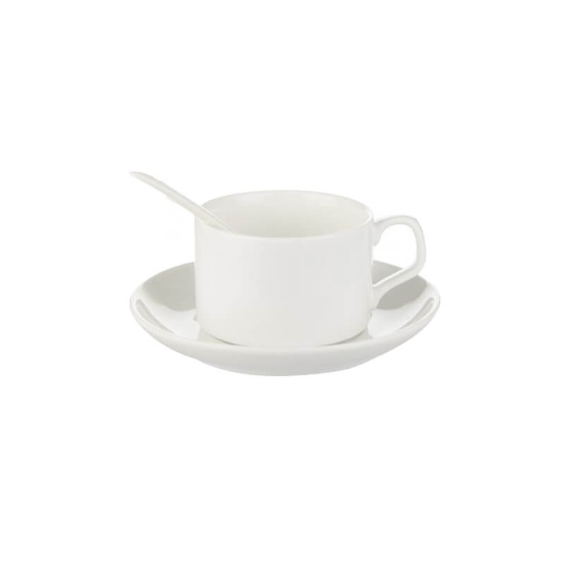 Set de Tazas con Platillos + Cucharita 5oz.
