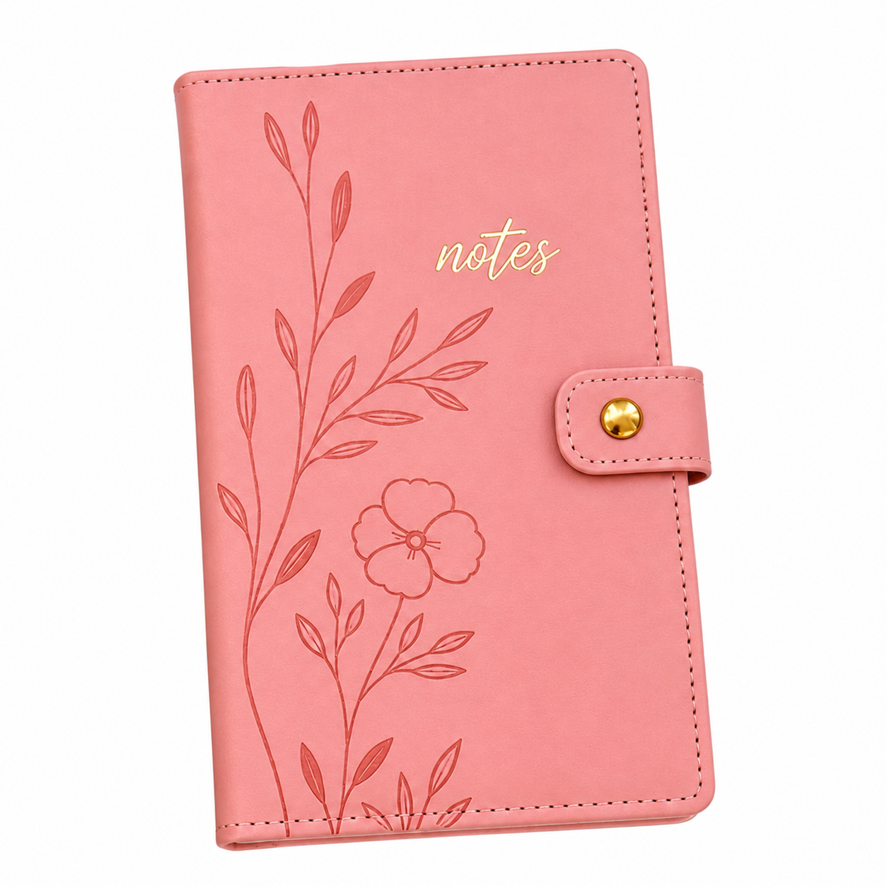 Libreta de Rosa Rosada con Linea Doradda